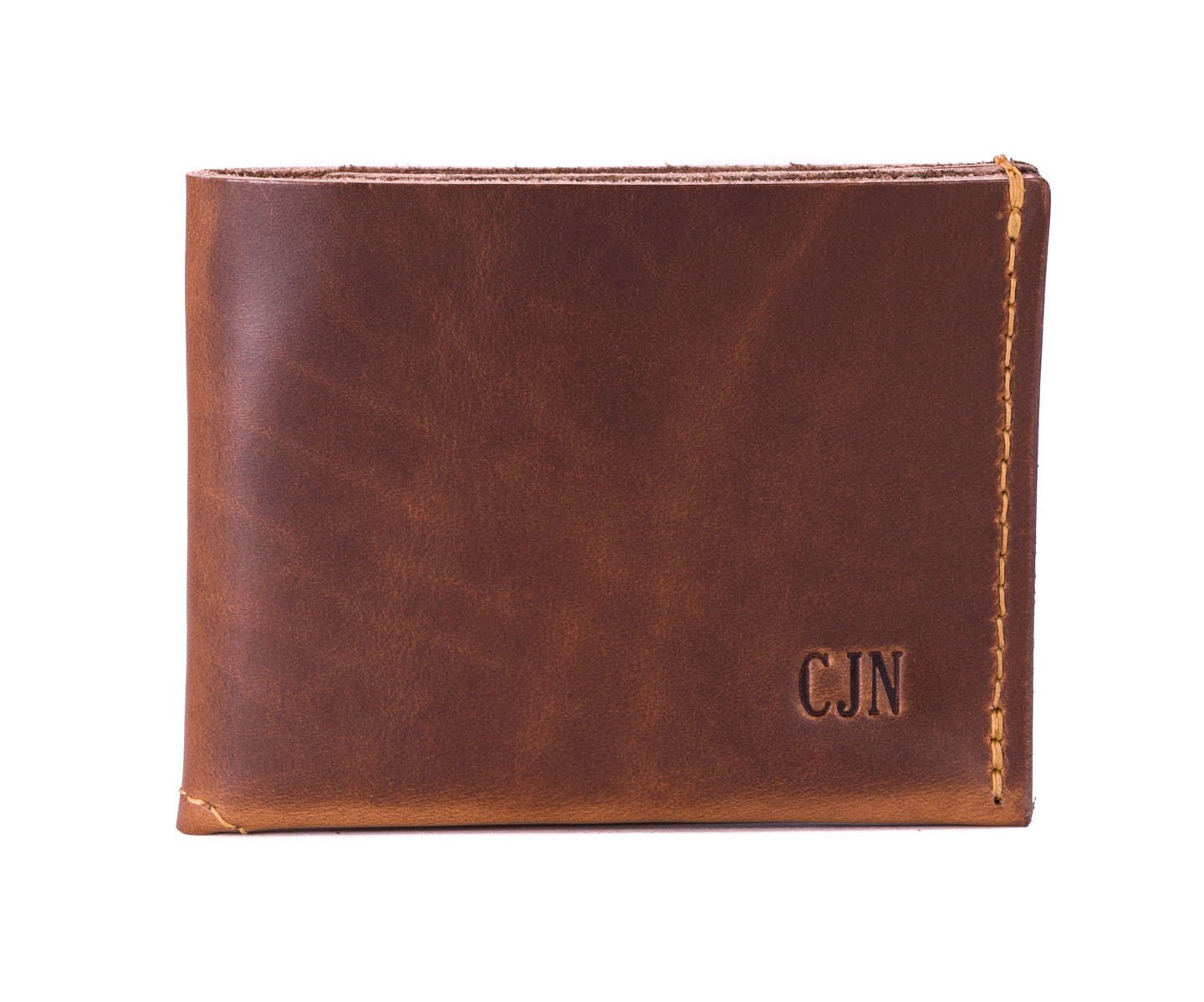 Handcrafted bifold leather wallet, a leather gift for dad who has everything