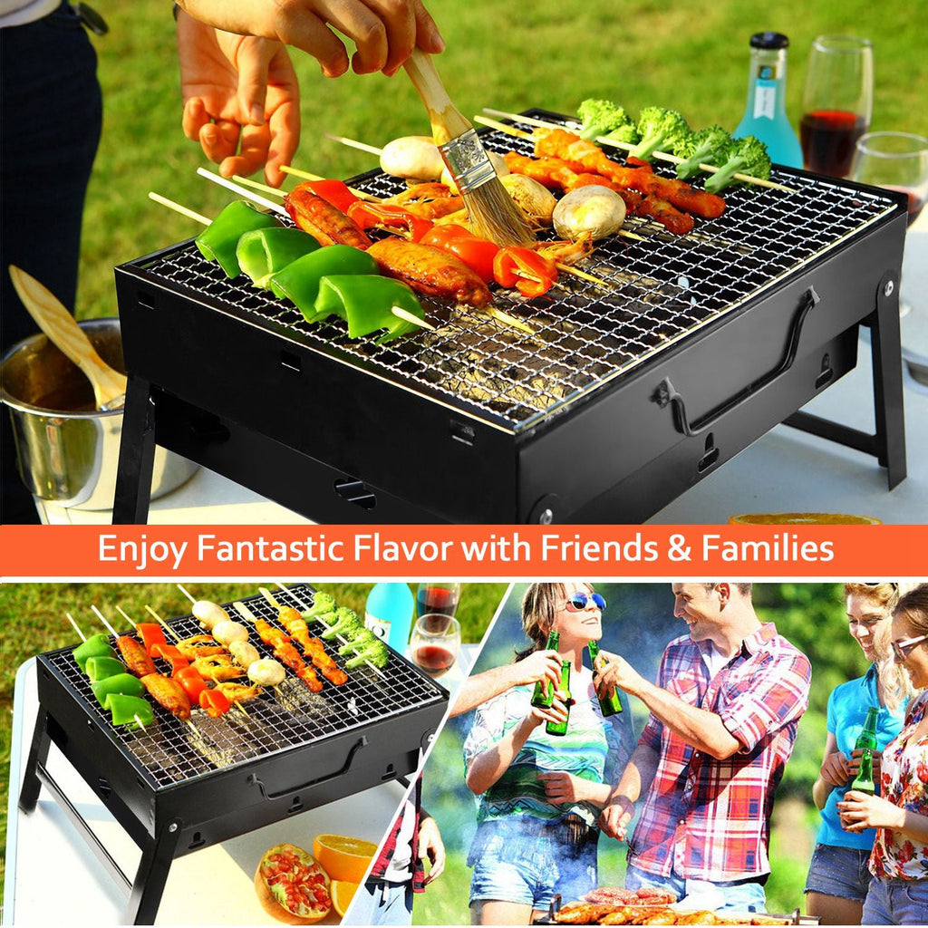 1Pc Portable BBQ Grill Foldable Charcoal Grill Lightweight Smoker