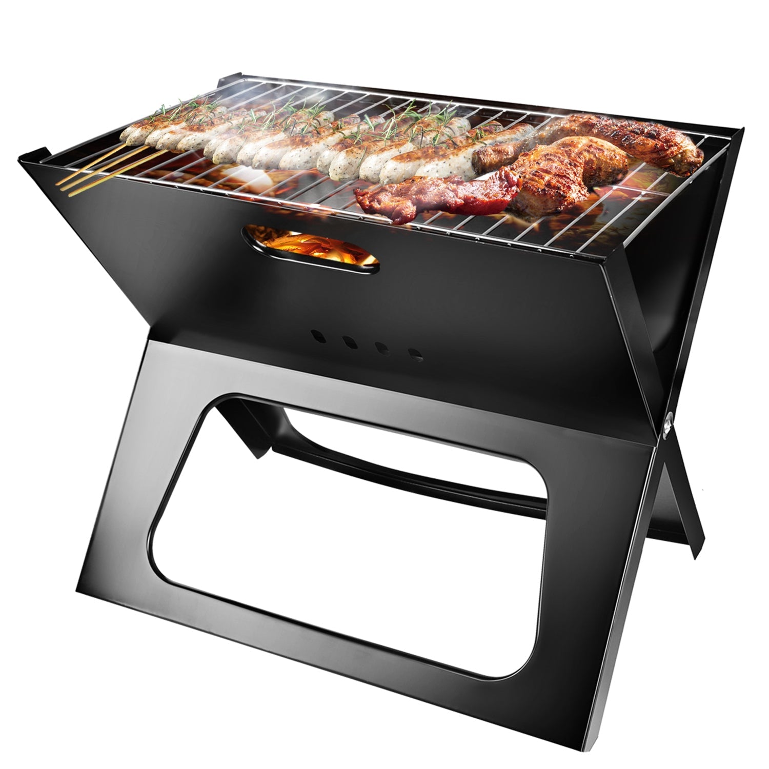 1Pc Portable BBQ Barbecue Grill Foldable Charcoal Grill Camping Garden
