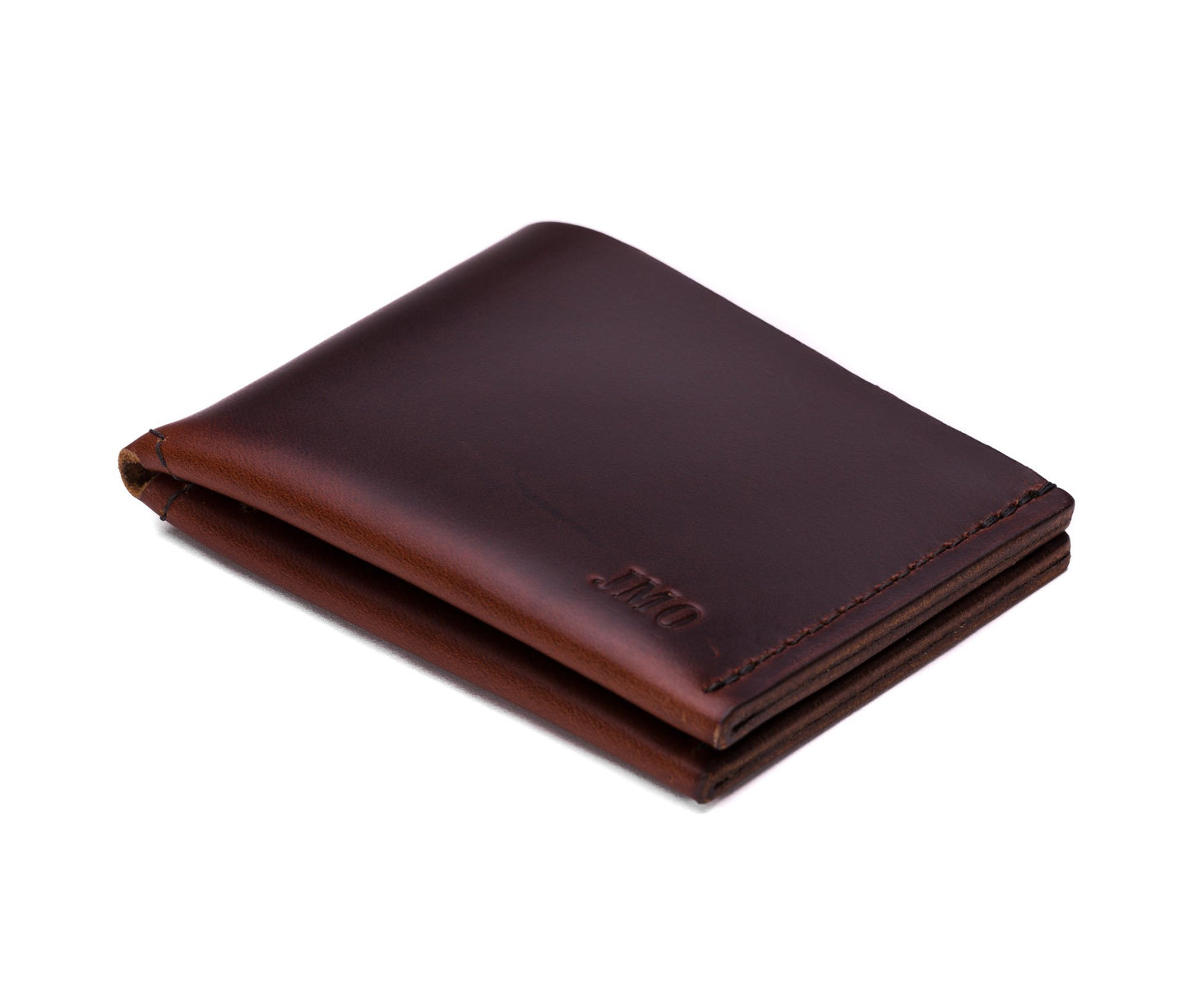 Brown leather wallet on a white background personalized gift for dad