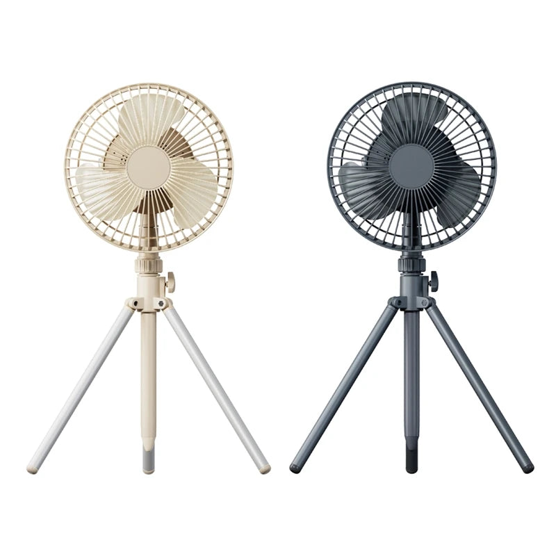 Outdoor Cooling Fan 4000mAh Rechargeable Standing Fans with Adjustable