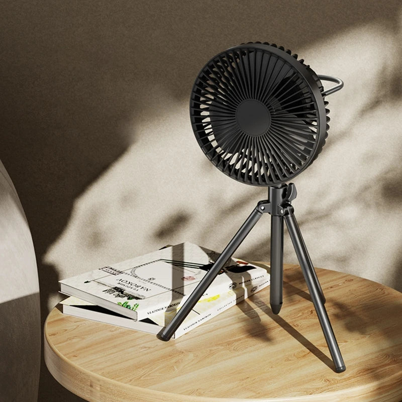 Outdoor Cooling Fan 4000mAh Rechargeable Standing Fans with Adjustable