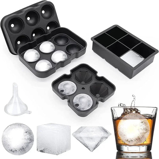 Large Ice Cube Trays Silicone Ice Cube Molds for Freezer with Lid
