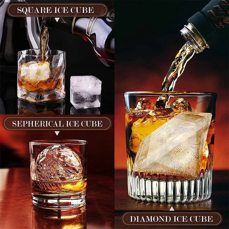 Large Ice Cube Trays Silicone Ice Cube Molds for Freezer with Lid